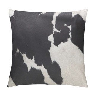 Personality  Side Of Cow With Black Spots On White Hide Pillow Covers