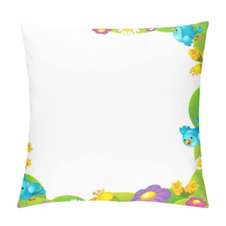 Personality   Frame With Cute Birds And Flowers Pillow Covers