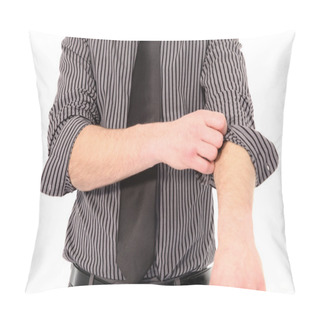Personality  Man Rolling Up His Shirt Sleeves Pillow Covers