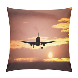 Personality  Plane In The Sunset Sky Pillow Covers
