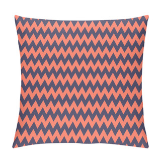 Personality  4K Ombre Chevron Horizontally Seamless Vector Pattern Tile In Coral Color. Zigzag Stripes. Vector Illustration Background. Pillow Covers