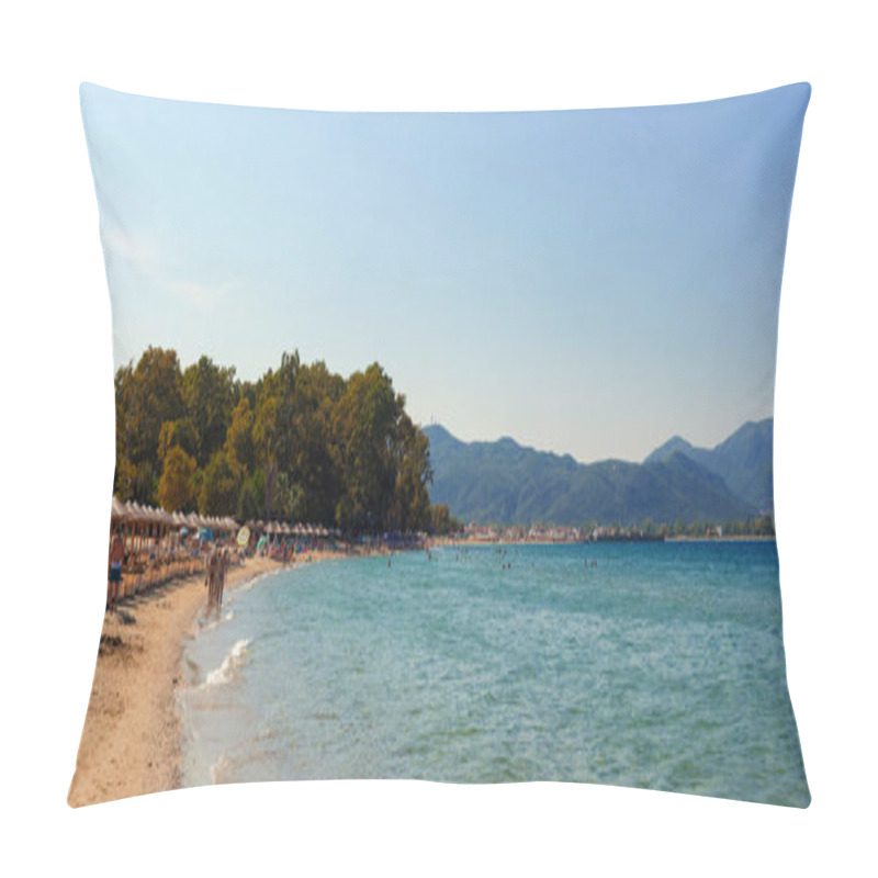 Personality  Beaches of Stavros pillow covers