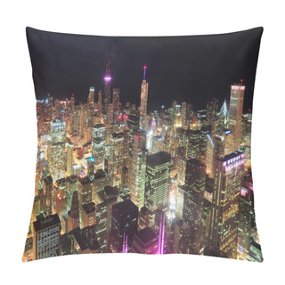 Personality  Chicago Night Aerial View Pillow Covers