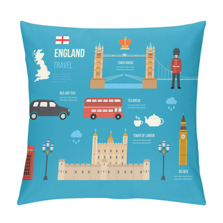 Personality  United Kingdom Flat Icons Pillow Covers