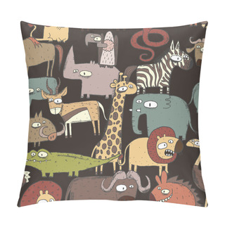 Personality  African Animals Seamless Pattern Pillow Covers