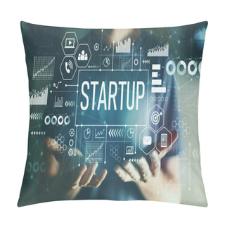 Personality  Startup With Young Man Pillow Covers