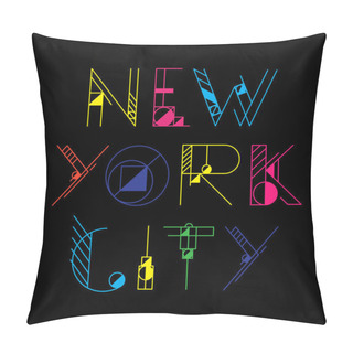 Personality  New York City Typography. T-shirt Graphics And Other Merchandise. Pillow Covers