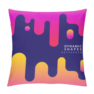 Personality  Modern Dynamic Shapes Style Background. Combination Modern Style Abstraction With Composition Made Of Various Rounded Shapes Background. Pillow Covers