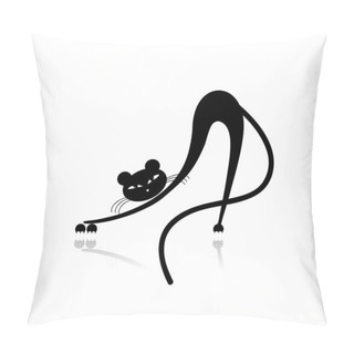 Personality  Black Puma Silhouette For Your Design Pillow Covers