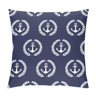 Personality  Anchors And Laurel Wreaths. Pillow Covers