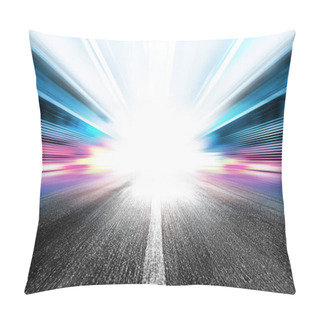 Personality  Motion Blure Of The Road At A High Speed For Vehicle Pillow Covers