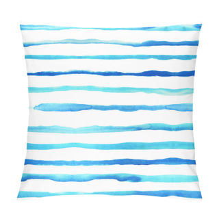 Personality   Blue Watercolor Lines.  Pillow Covers