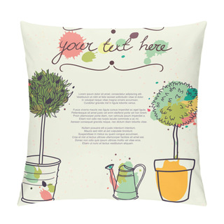 Personality  Template With Potted Trees Pillow Covers