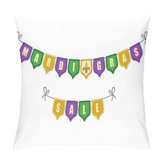 Personality  Mardi Gras Sale Bunting Flags Pillow Covers