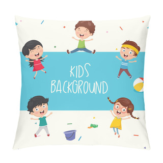 Personality  Vector Ilustration Of Summer Kids Pillow Covers