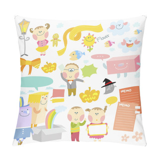 Personality  Set Of Cute Cartoon Characters Pillow Covers