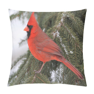Personality  Cardinal In Snow Pillow Covers