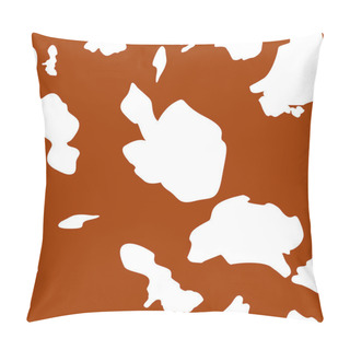 Personality  Red Cow's Skin. Vector Seamless Pattern Cow Skin In Spots Pillow Covers