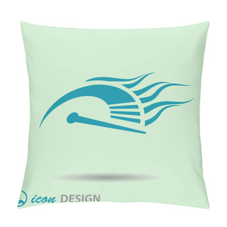 Personality  Pictograph Of Speedometer Icon Pillow Covers