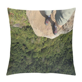 Personality  Female Legs On Mountain Peak Pillow Covers