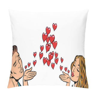 Personality  Love Couple Kiss Heart Pillow Covers
