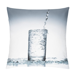 Personality  Cold Water Pouring Into Glass On White  Pillow Covers