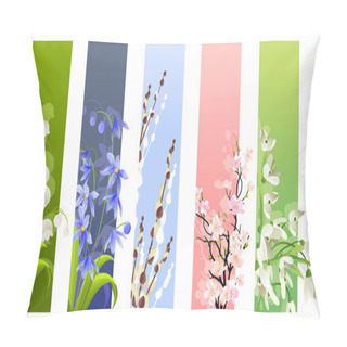 Personality  Collection Of Spring Flowers Pillow Covers