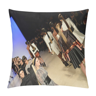 Personality  Models Runway Finale At Meskita Fashion Show Pillow Covers