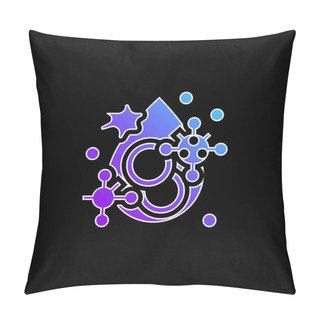 Personality  Blood Blue Gradient Vector Icon Pillow Covers