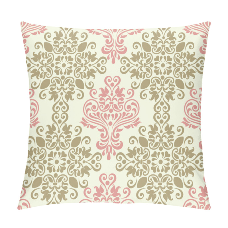 Personality  Vector Seamless Floral Colorful Damask Pattern Pillow Covers