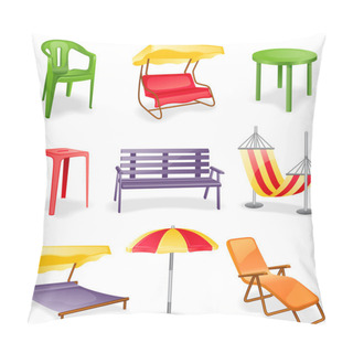 Personality  Garden Furniture Icon Set Pillow Covers
