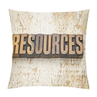 Personality  Resources Word In Wood Type Pillow Covers