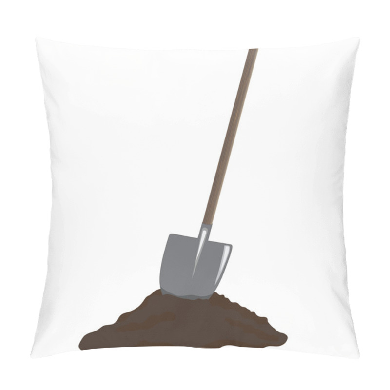 Personality  Shovel In Heap Of Dirt Pillow Covers