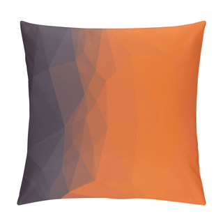 Personality  Abstract Grey And Orange Polygonal Background Pillow Covers
