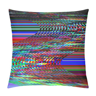 Personality Glitch Techno TV Noise Background Computer Screen Error Digital Pixel Noise Abstract Design Photo Glitch Television Signal Fail. Data Decay Technical Problem Grunge Wallpaper VHS Pillow Covers