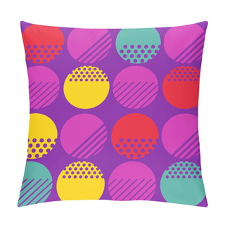 Personality  Geometric Abstract Seamless Pattern With Circles And Stripes Pillow Covers