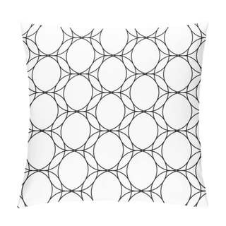 Personality  Black And White Geometric Seamless Pattern With Line. Pillow Covers