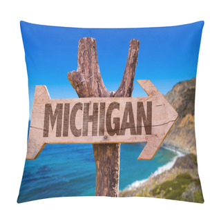 Personality  Michigan Wooden Sign Pillow Covers