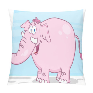 Personality  Pink Elephant Cartoon Character Pillow Covers