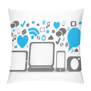 Personality  Social Media Connection Tools Pillow Covers