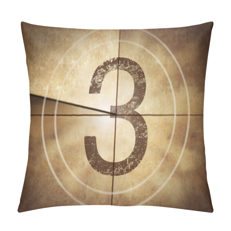 Personality  Old movie countdown number 3 pillow covers