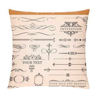 Personality  Calligraphic Design Elements And Page Decoration Pillow Covers