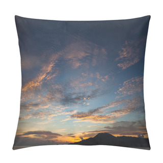 Personality  Tranquil Sunset Seascape Under Cloudy Sky Pillow Covers