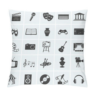 Personality  Collection Of Vector Arts Icons. Pillow Covers