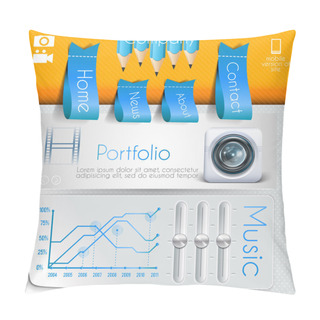 Personality  Set Of Vector Elements For Web Page Design Pillow Covers