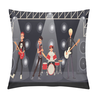 Personality  Rock Band Musicians Perform On Stage Pillow Covers