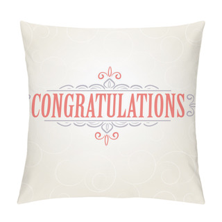 Personality  Vector Vintage Congratulations Card Pillow Covers