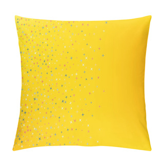 Personality  Yellow Color Background. Stars Confetti.  Pillow Covers