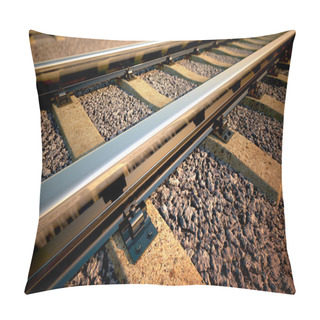 Personality  Railroad Straight Track. Pillow Covers