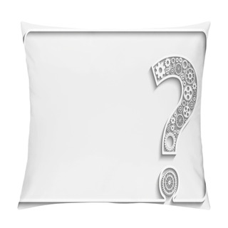 Personality  Question Mark From Gears Pillow Covers